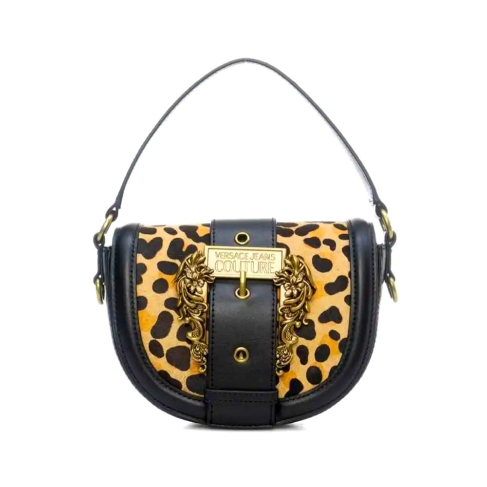 VERSACE JEANS COUTURE HAIRCALF SHOULDER BAG